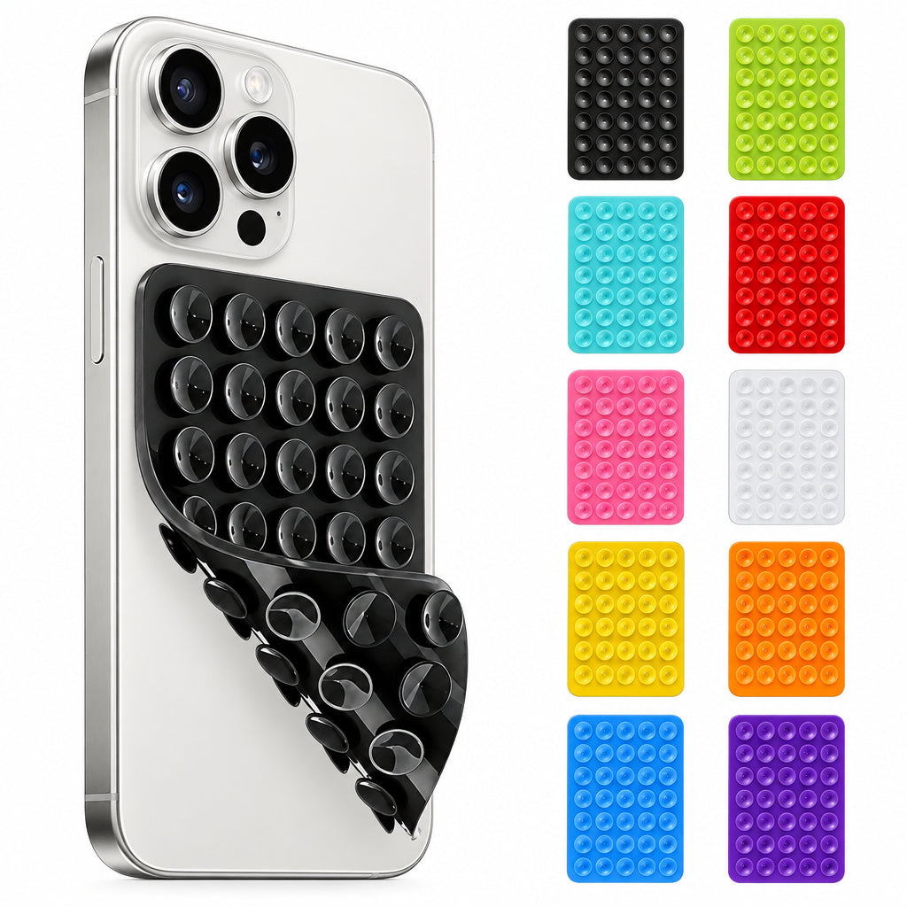 40-Piece Silicone Double-Sided Suction Cup Phone Holder