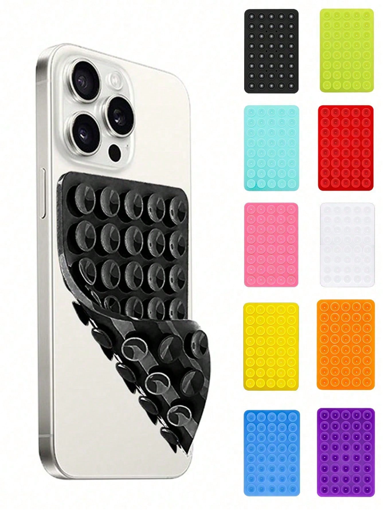 40-Piece Silicone Double-Sided Suction Cup Phone Holder
