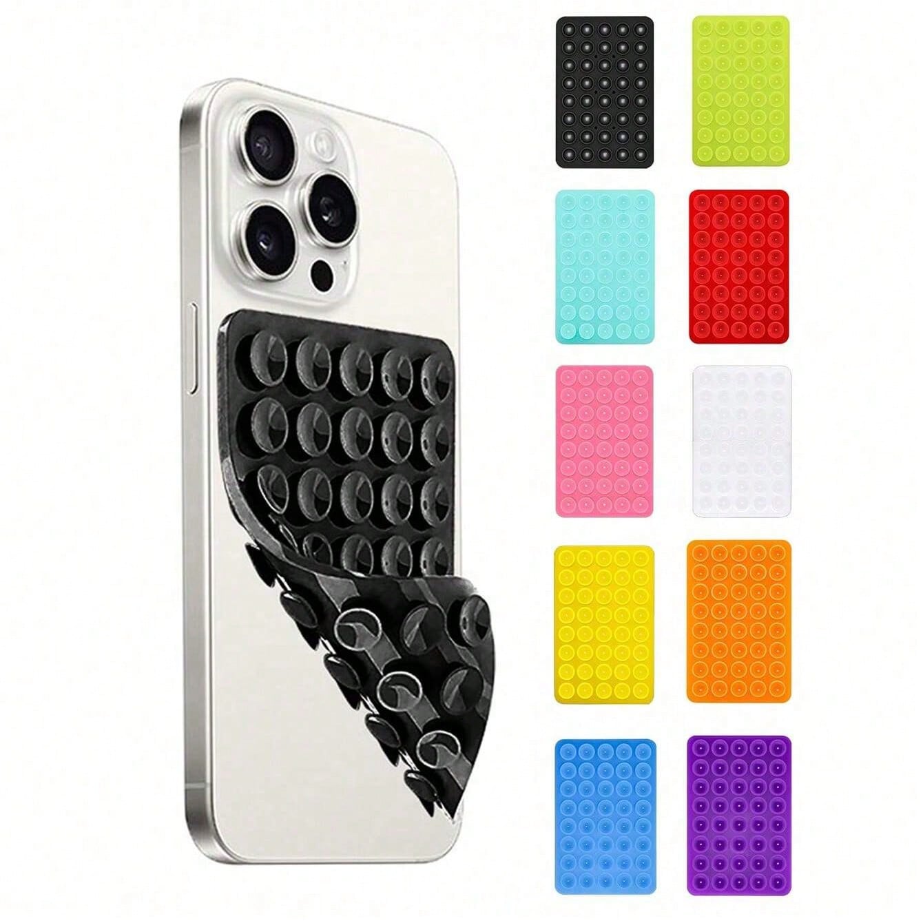 40-Piece Silicone Double-Sided Suction Cup Phone Holder