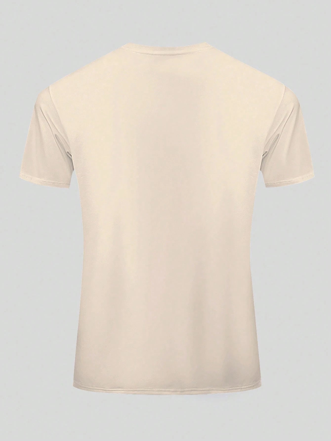 Men's Lion Print Casual Short Sleeve Crewneck T-Shirt