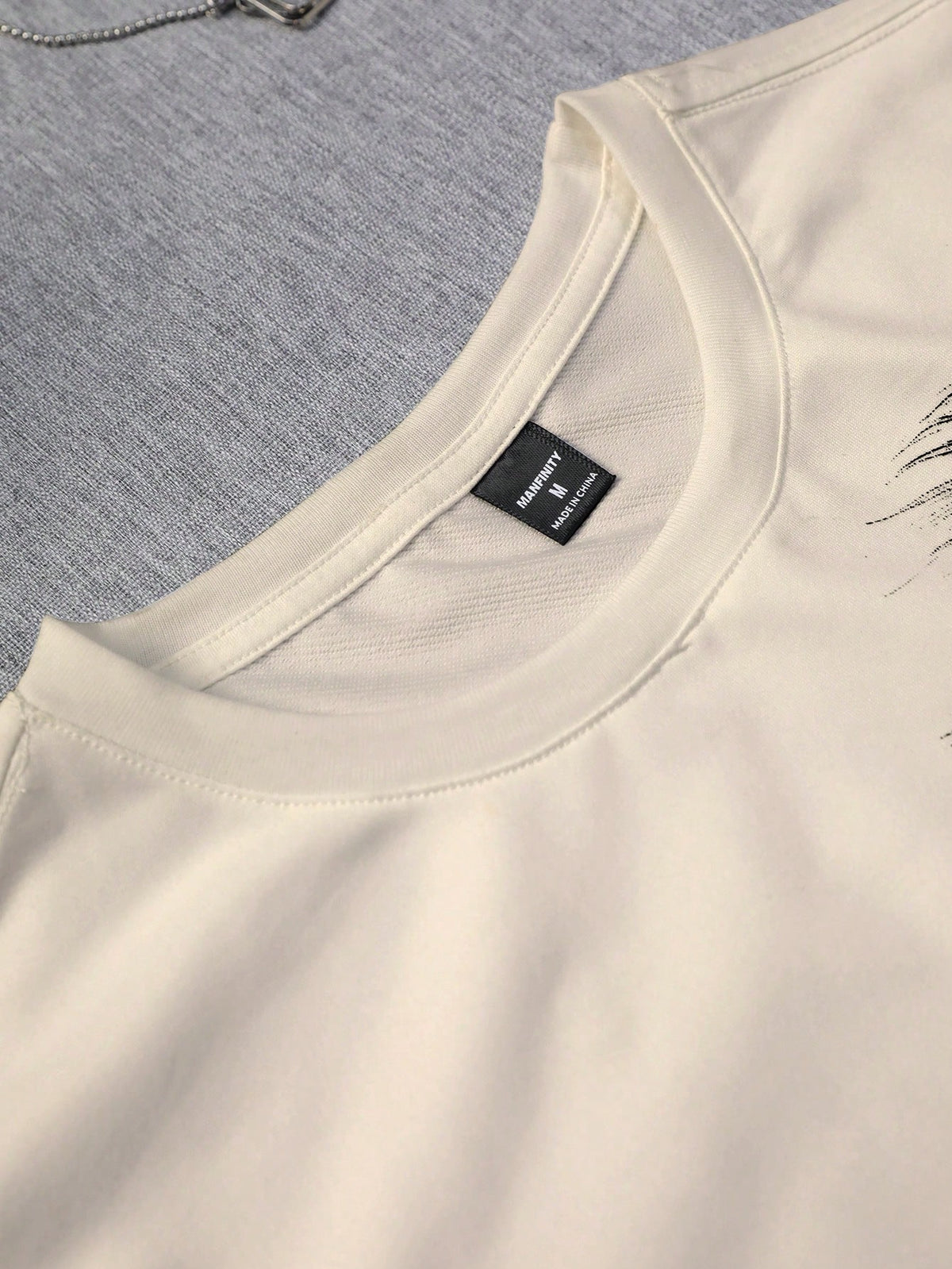 Men's Lion Print Casual Short Sleeve Crewneck T-Shirt