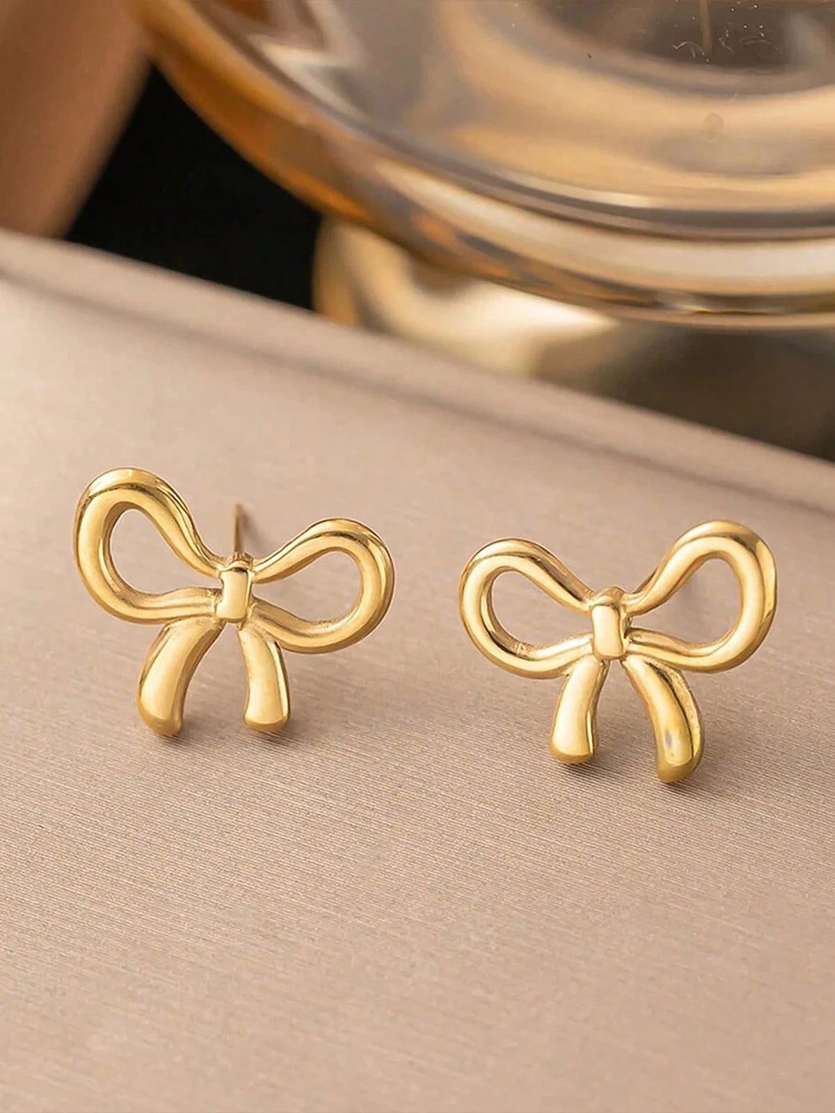 Women's Elegant Stainless Steel Bow Jewelry Set
