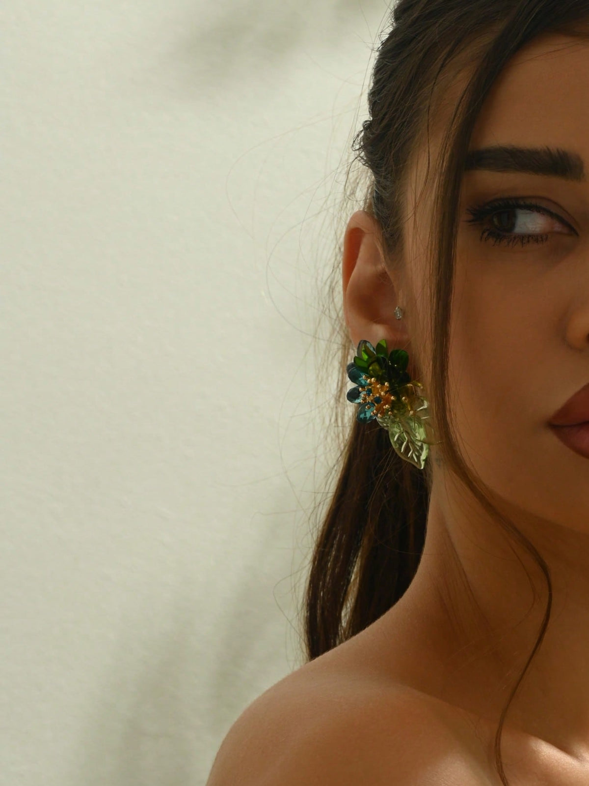 Women's Bohemian Floral Woven Tassel Stud Earring Set