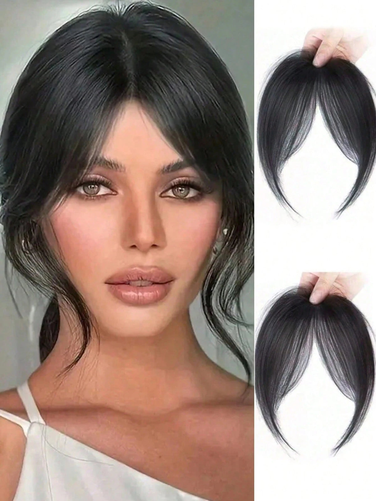 Women's Synthetic Voluminous Natural Side Bangs Hairpiece