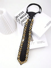 Women's Crystal Decor Beaded Bowtie Necktie