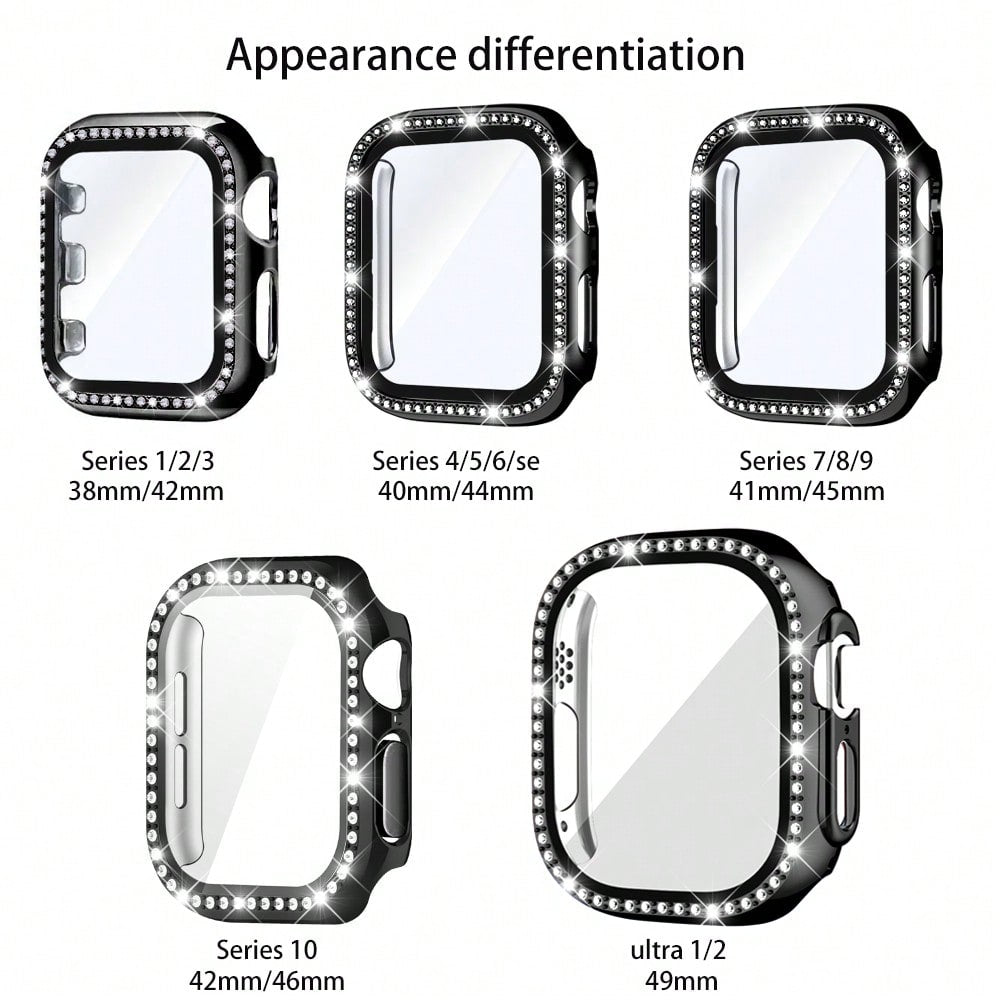 Rhinestone Protective Watch Case with Screen Protector for Apple Watch