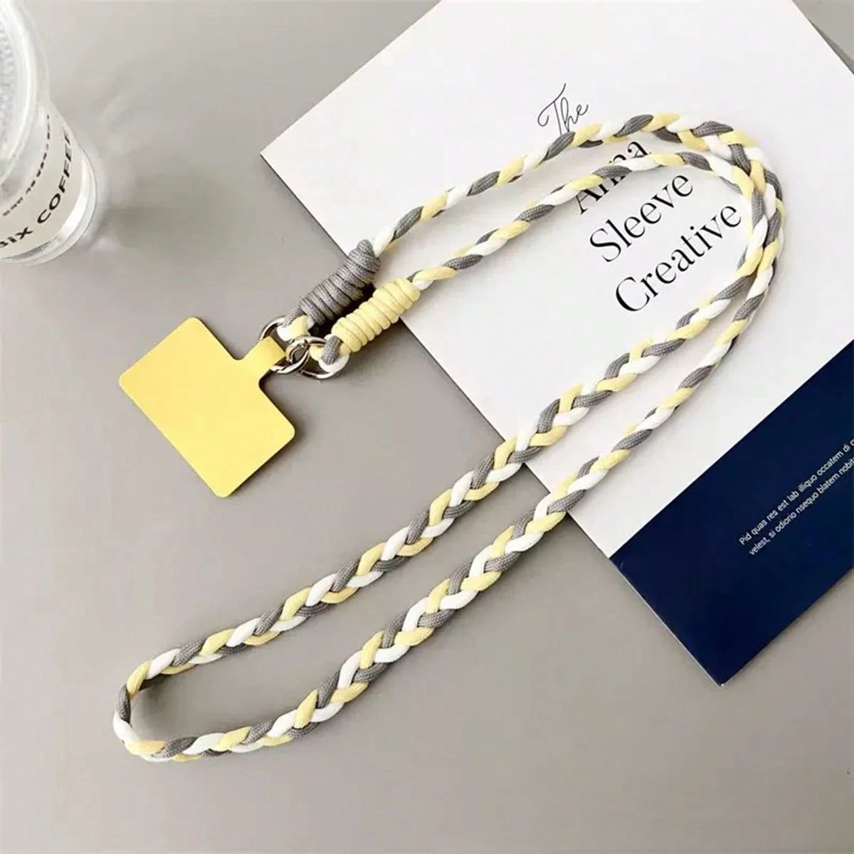 Women's Cute Braided Crossbody Phone Lanyard Keychain Set