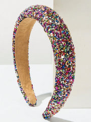 Women's Bohemian Colorful Rhinestone Padded Headband