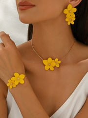 Women's Bohemian Colorful Enamel Flower Jewelry Set