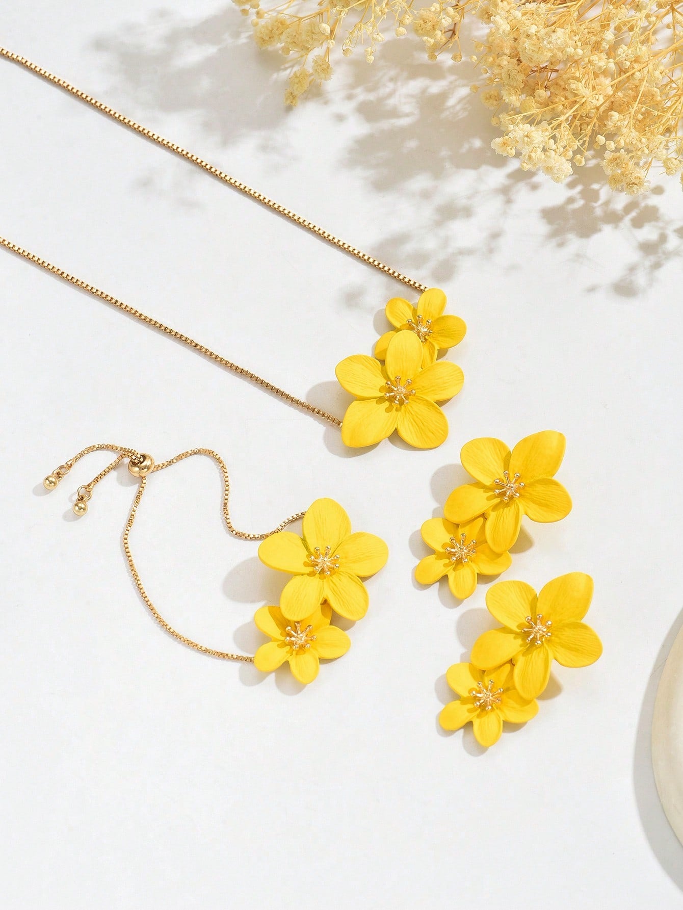 Women's Bohemian Colorful Enamel Flower Jewelry Set