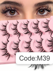 Shein Women's 5 Pairs Anime Style Clear Band False Eyelashes Set Code: M39