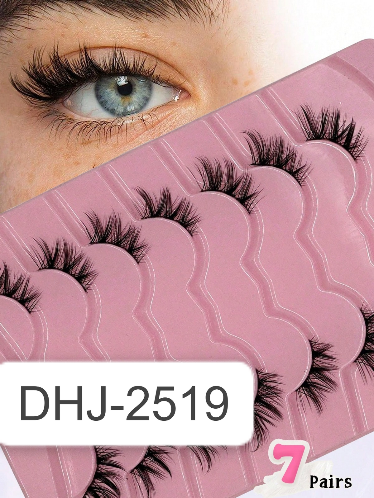 Shein Women's 7-Piece Natural Soft Extending Half False Lash Set Code:DHJ-2519