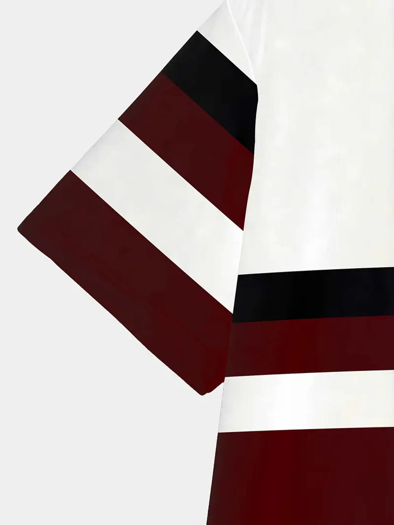 Men's 3D Printed Striped Round Neck Short Sleeve T-Shirt
