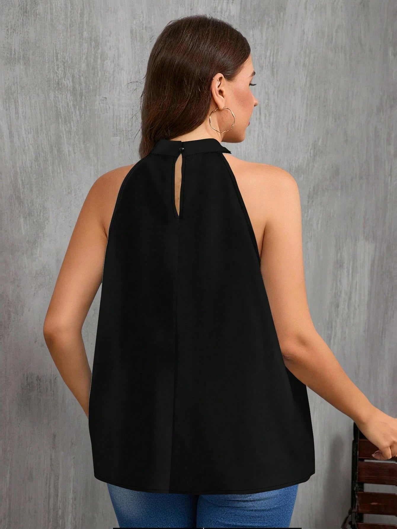 Women's Plus Size Solid Off-Shoulder Camisole Blouse