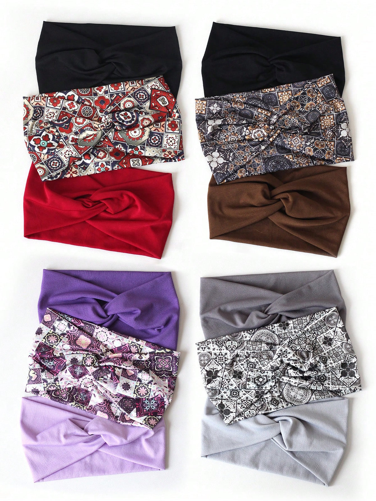 Women's Bohemian Wide Cross Headband Set