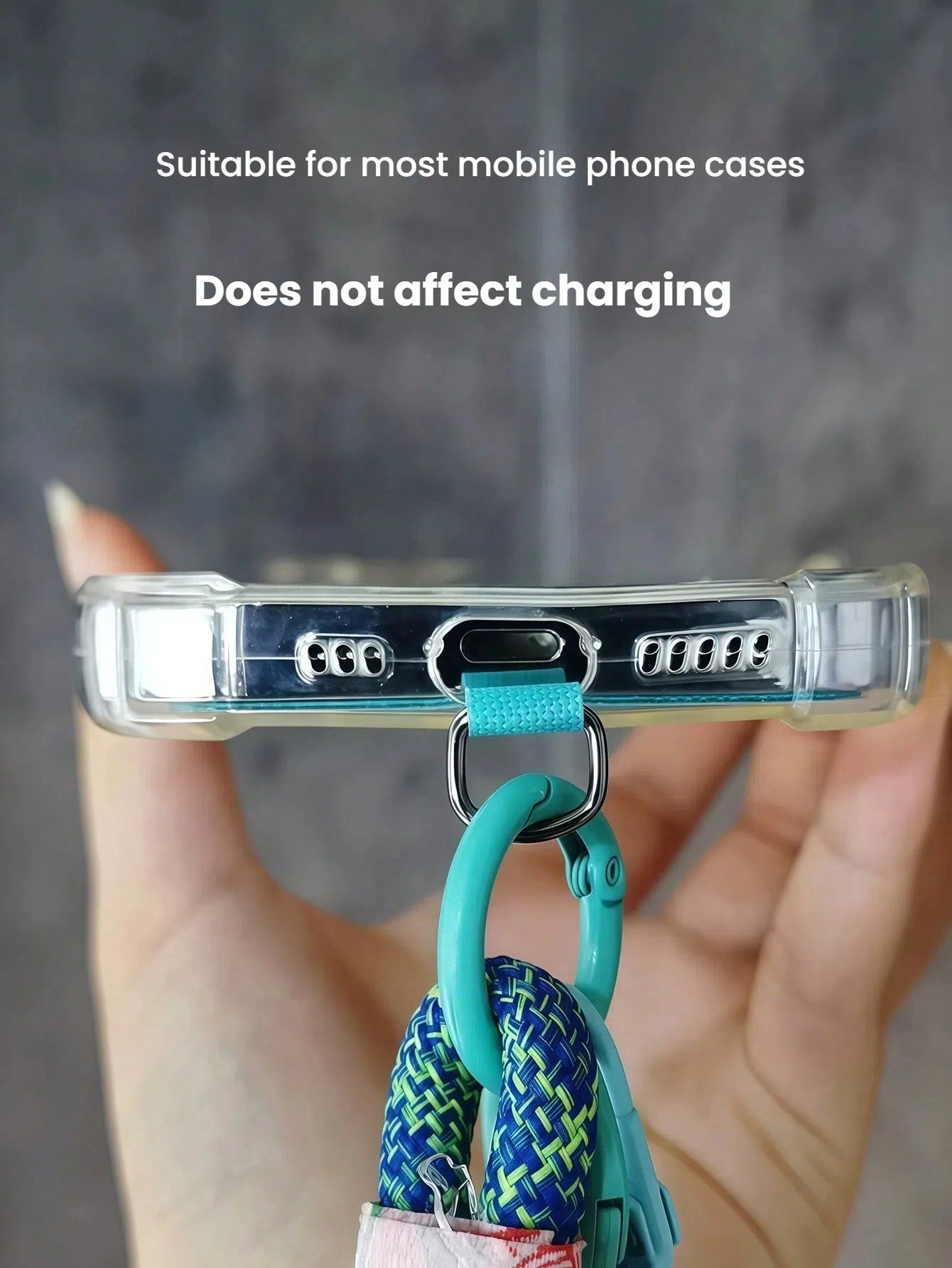 Daisy Decorative Woven Wrist Strap Phone Lanyard with Clip