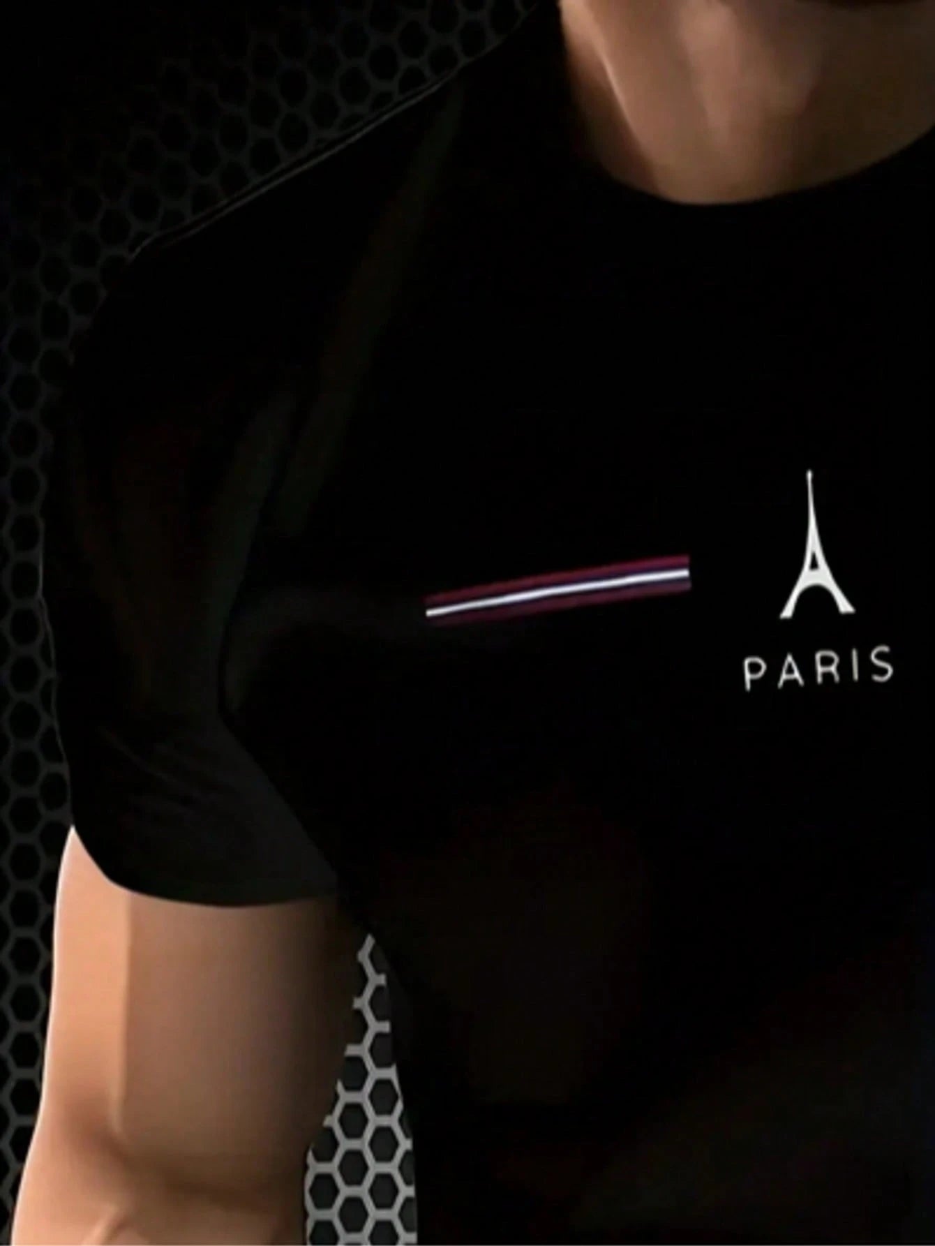 Men's Paris Eiffel Tower 3D Graphic Short Sleeve T-Shirt