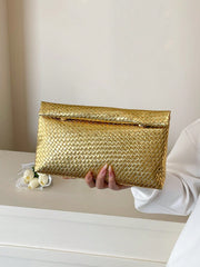 Women's Fashion Crocodile Pattern Flap Square Handbag