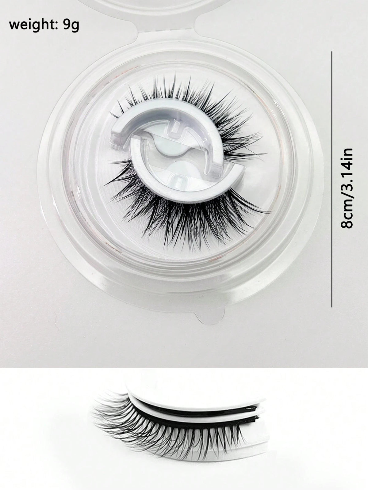 Women's Natural Doll Eye Pre Adhesive False Eyelash Set