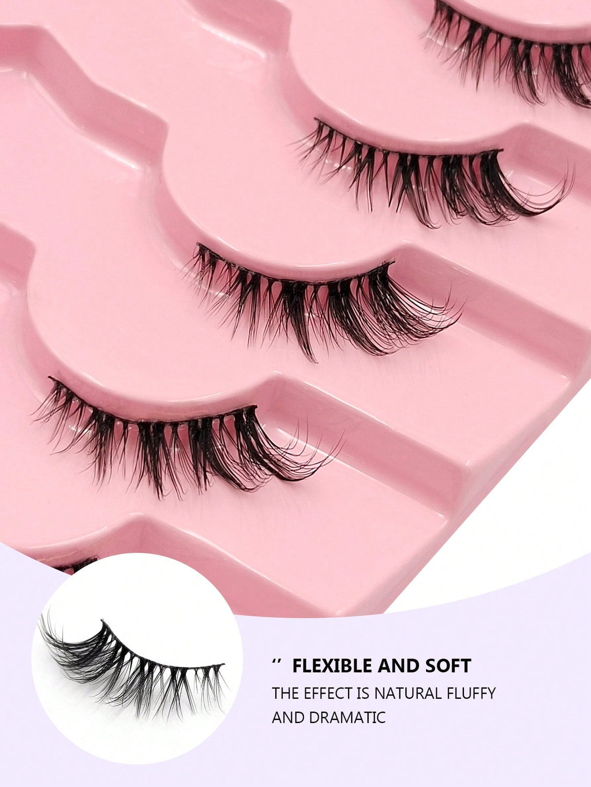Women's 7 Pairs Cat Eye Natural Fluffy False Eyelashes Set
