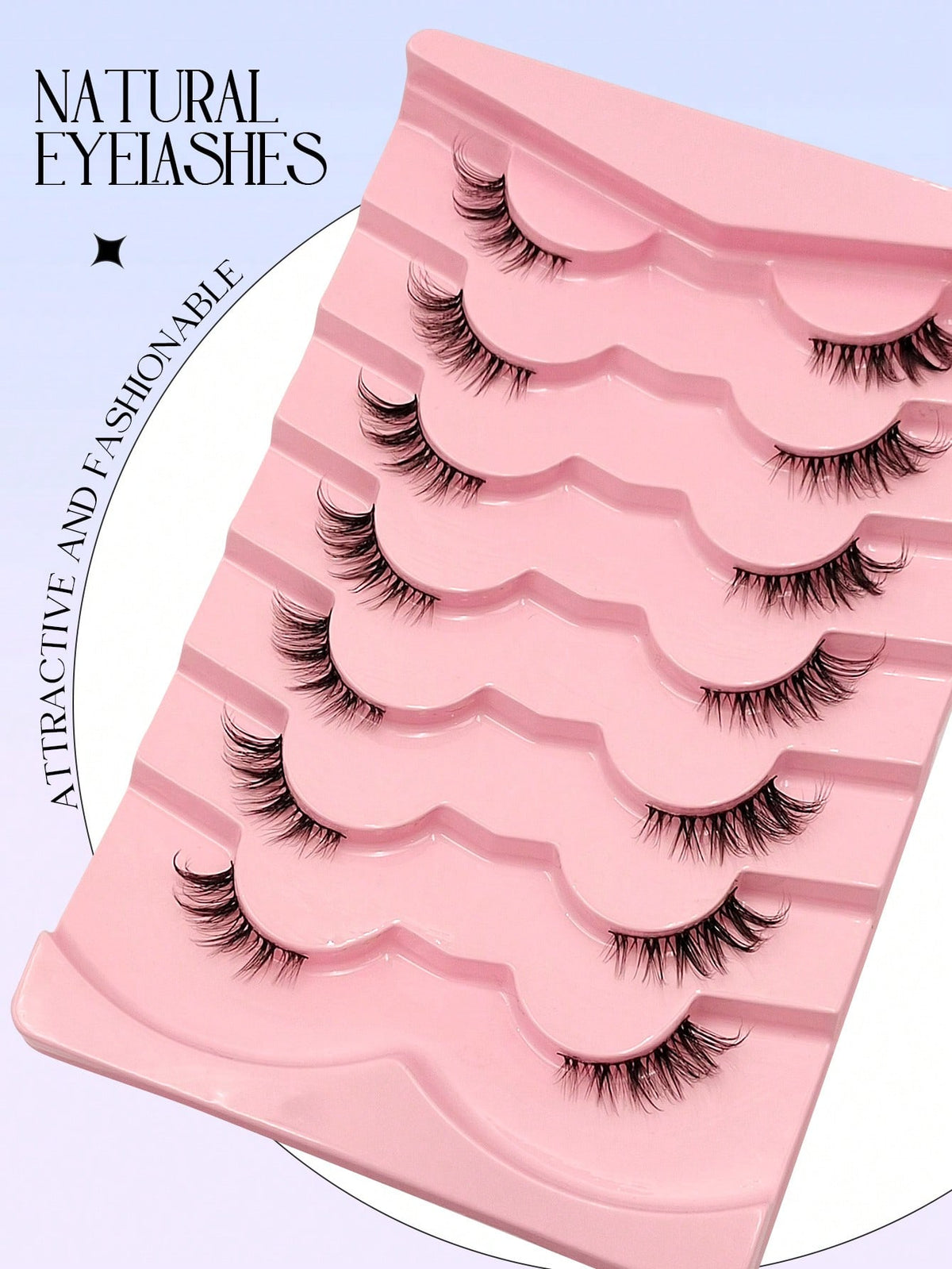 Women's 7 Pairs Cat Eye Natural Fluffy False Eyelashes Set