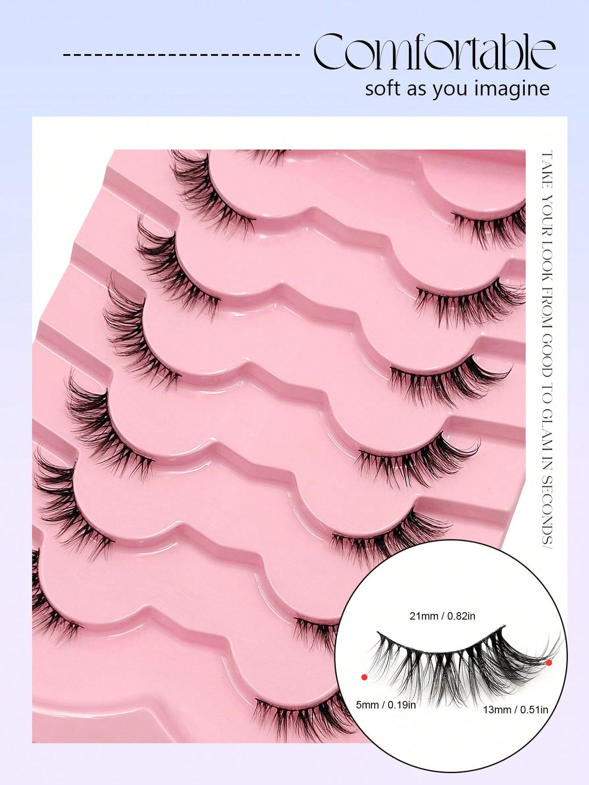 Women's 7 Pairs Cat Eye Natural Fluffy False Eyelashes Set