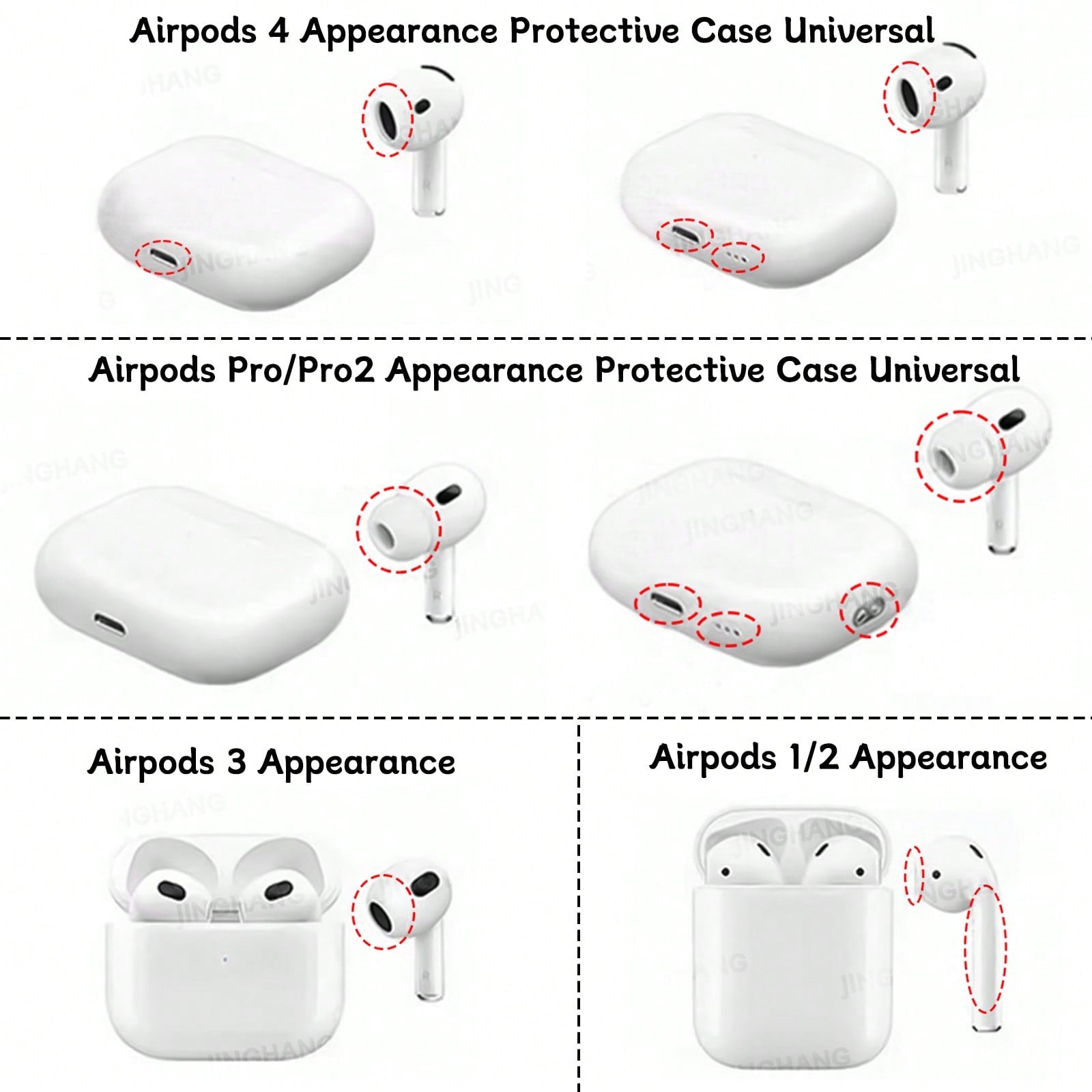 Cute 3D Bow Tie Butterfly Chain Earphone Case for AirPods