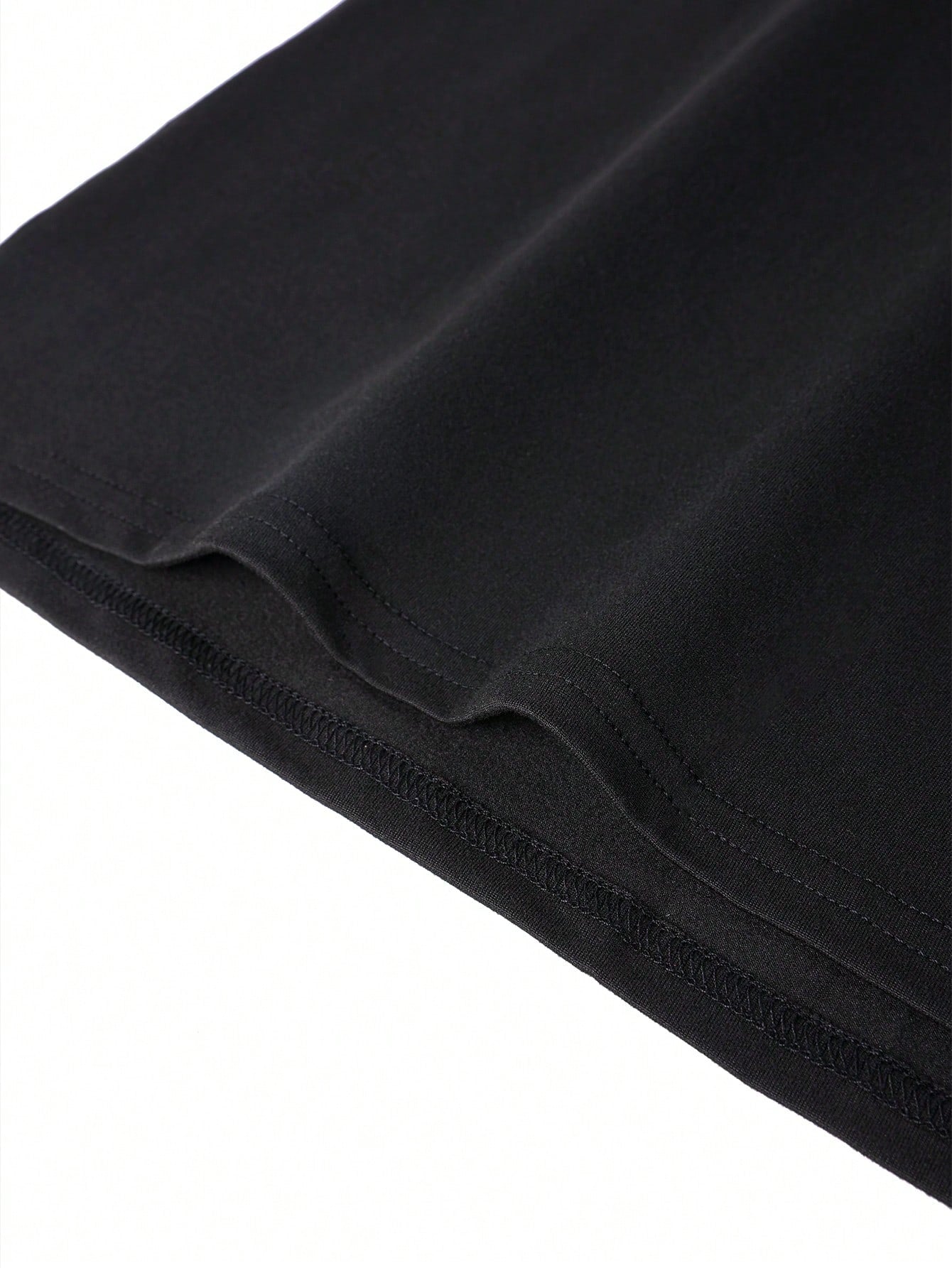 Men's Casual Round Neck Top Seagull Print Black