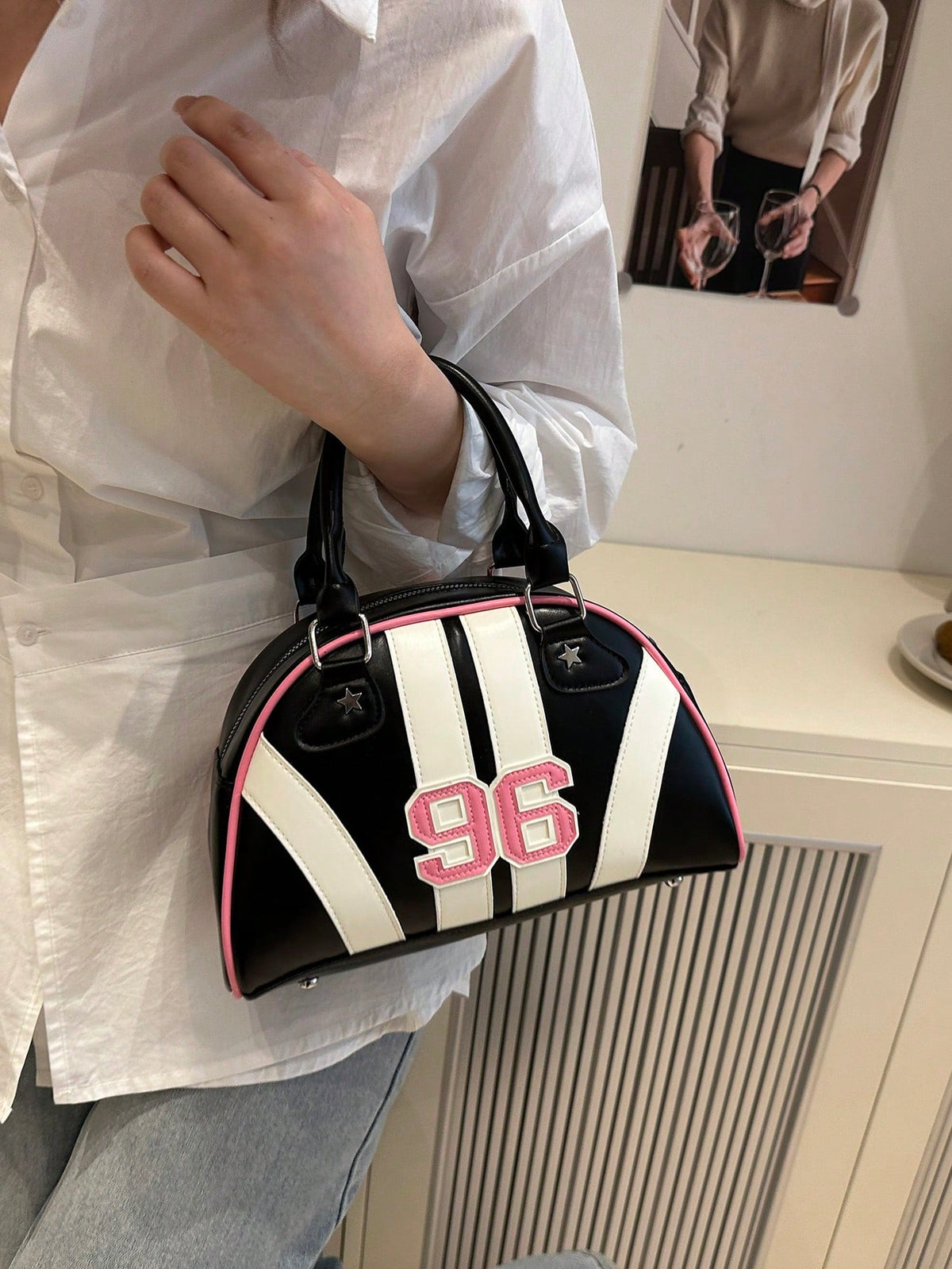 Women's Vintage Y2K Sport Bowling Shoulder Bag