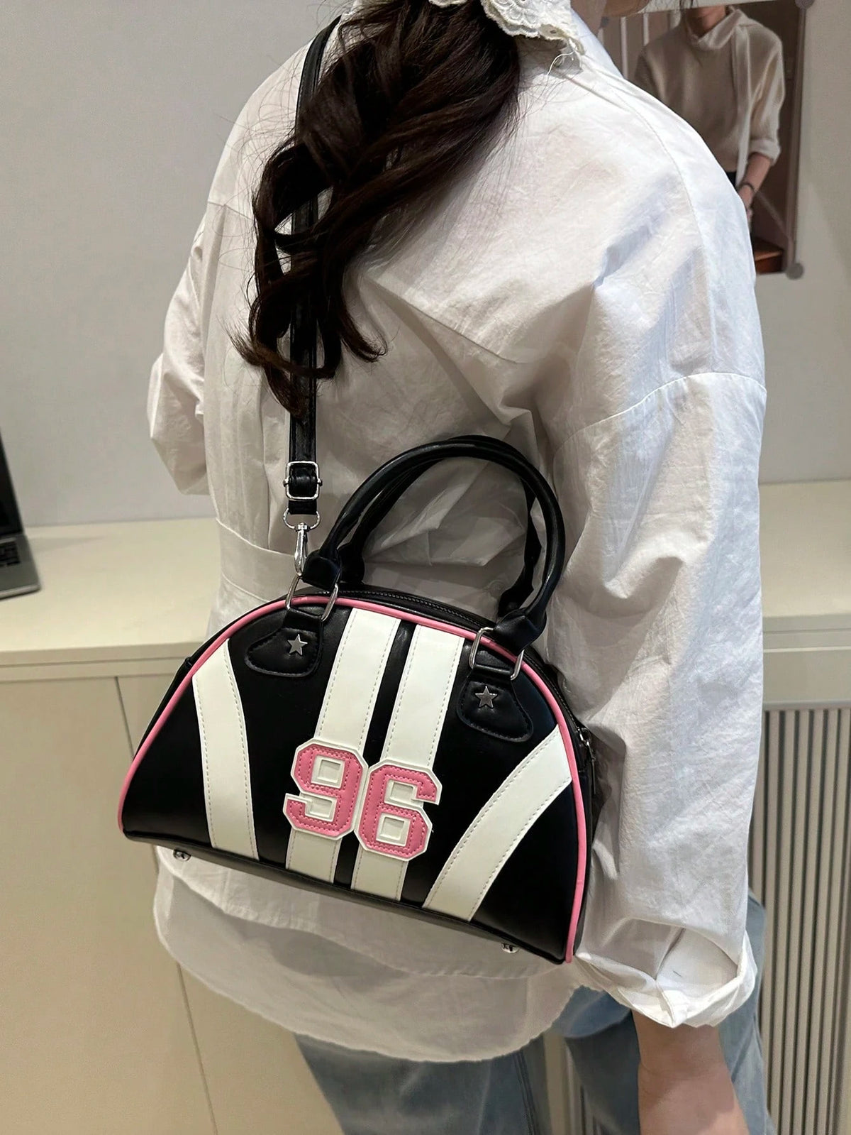 Women's Vintage Y2K Sport Bowling Shoulder Bag