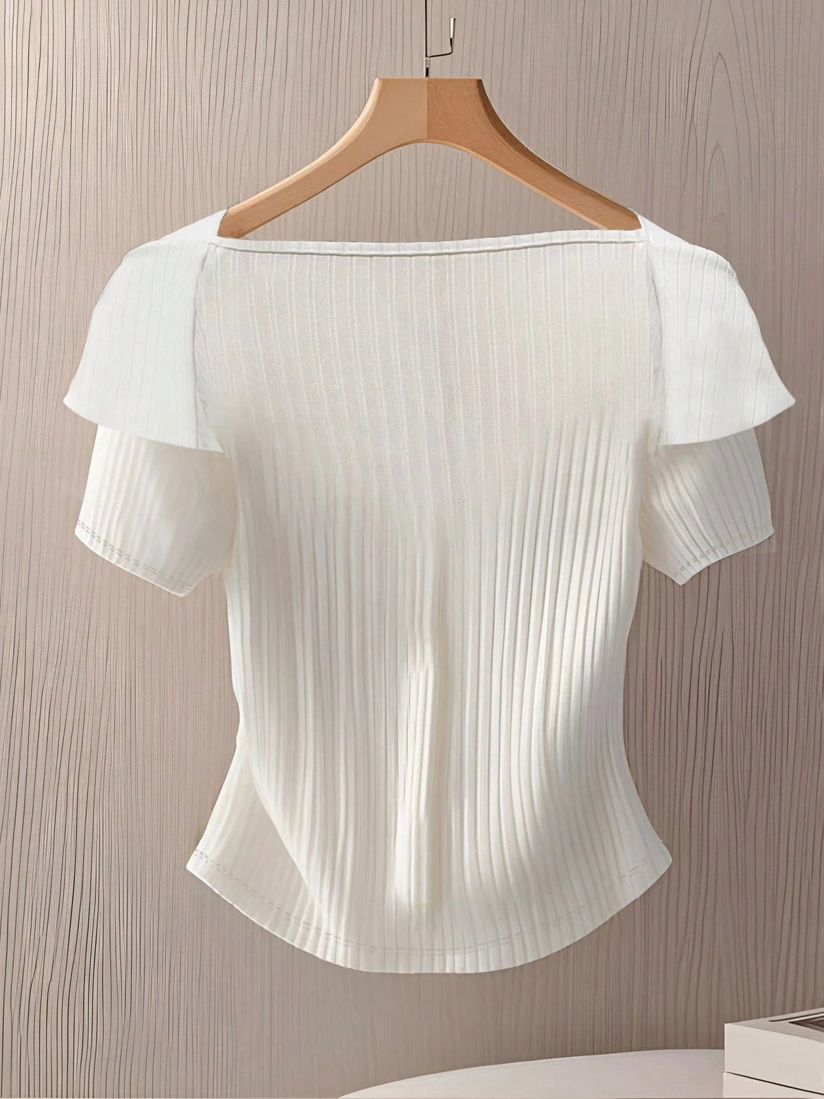 Women's Plus Size Elegant Ruffle Button Front Short Sleeve T-Shirt