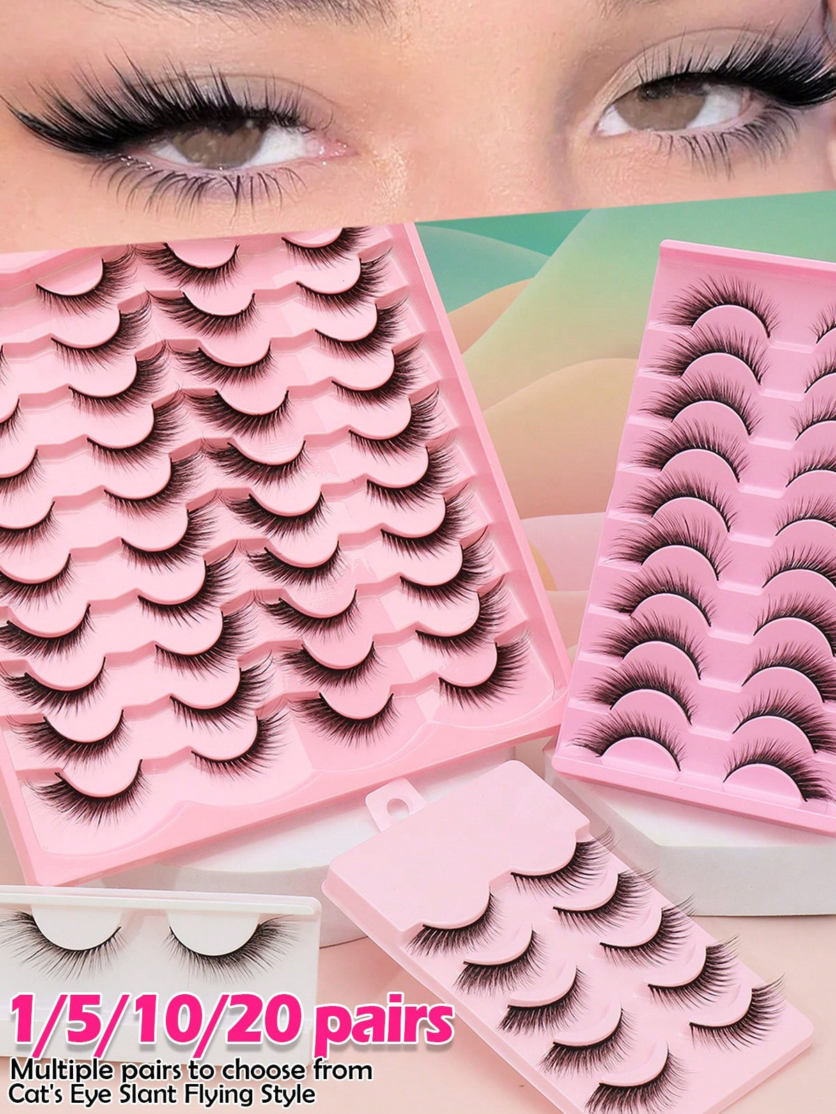 Women's Natural Fluffy Soft 3D False Eyelash Set