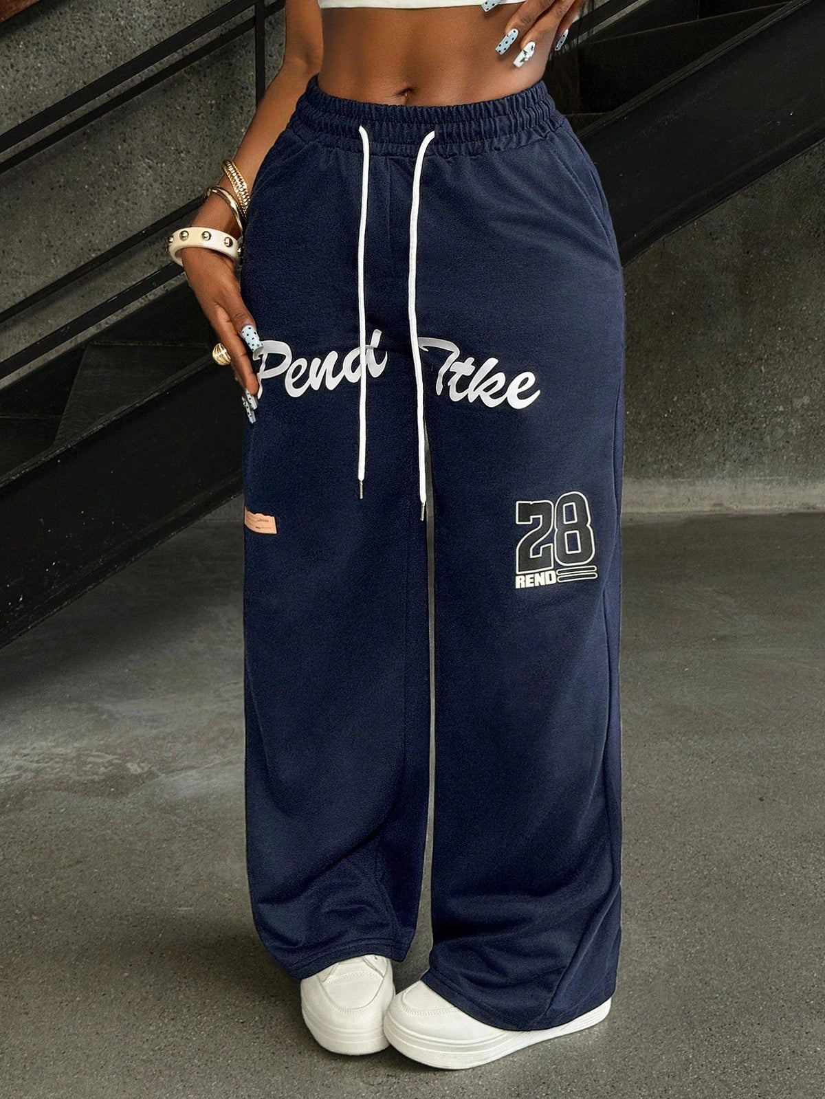 Women's Casual Printed Straight Leg Sport Pants