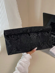 Women's Solid Color Flap Magnetic Closure Square Evening Bag