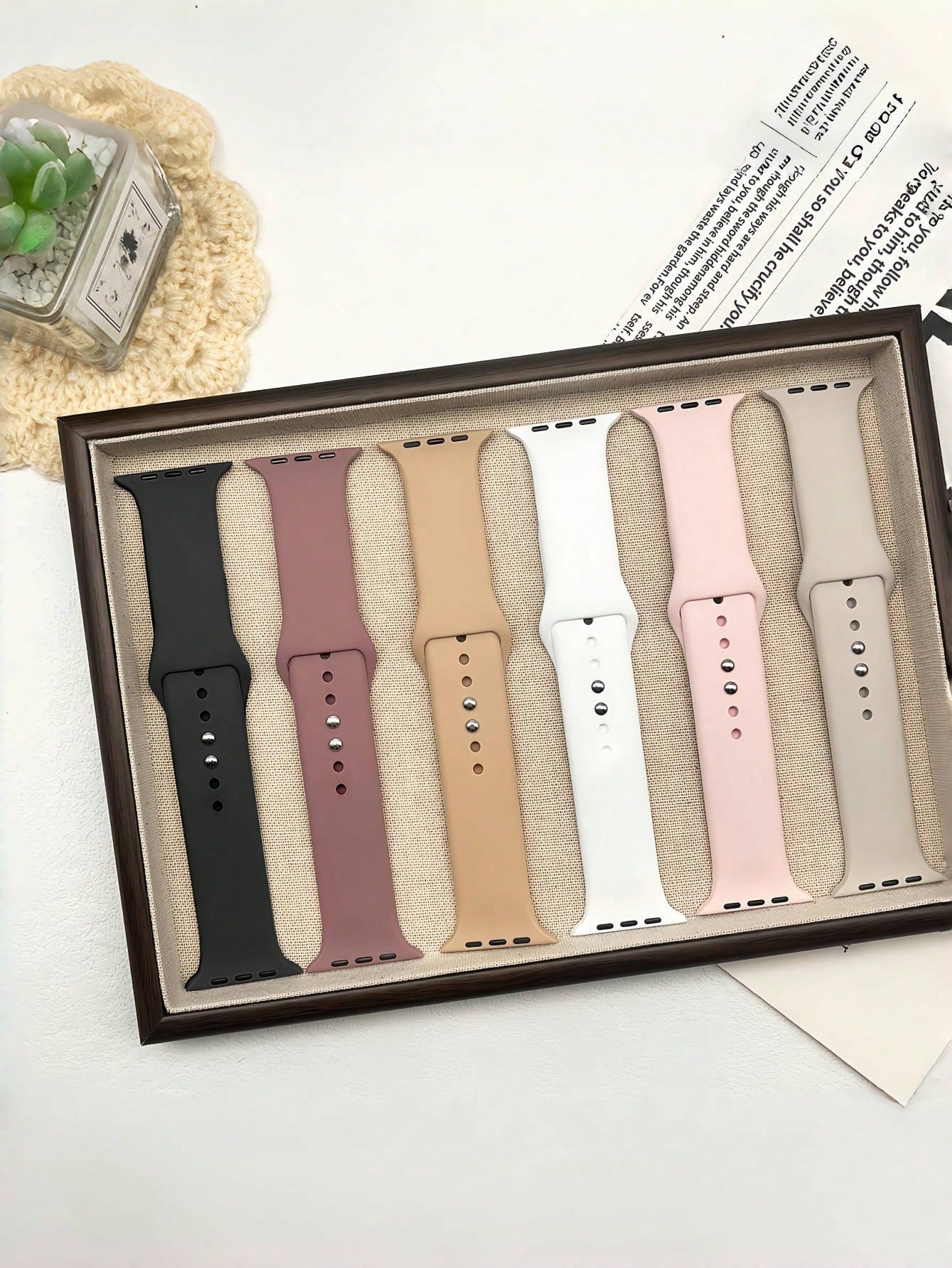 6-Pack Silicone Sport Watch Band for Apple Watch
