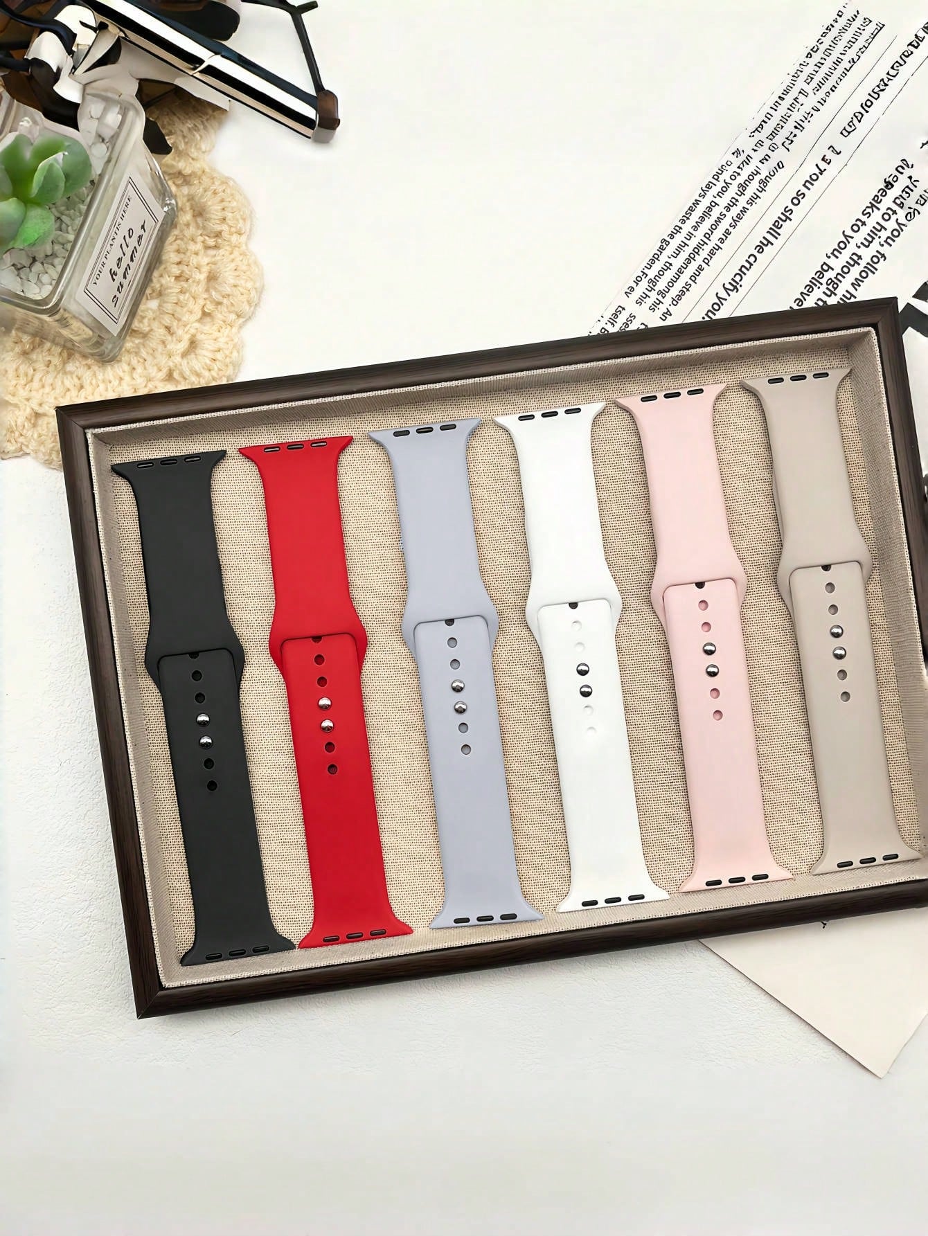 6-Pack Silicone Sport Watch Band for Apple Watch