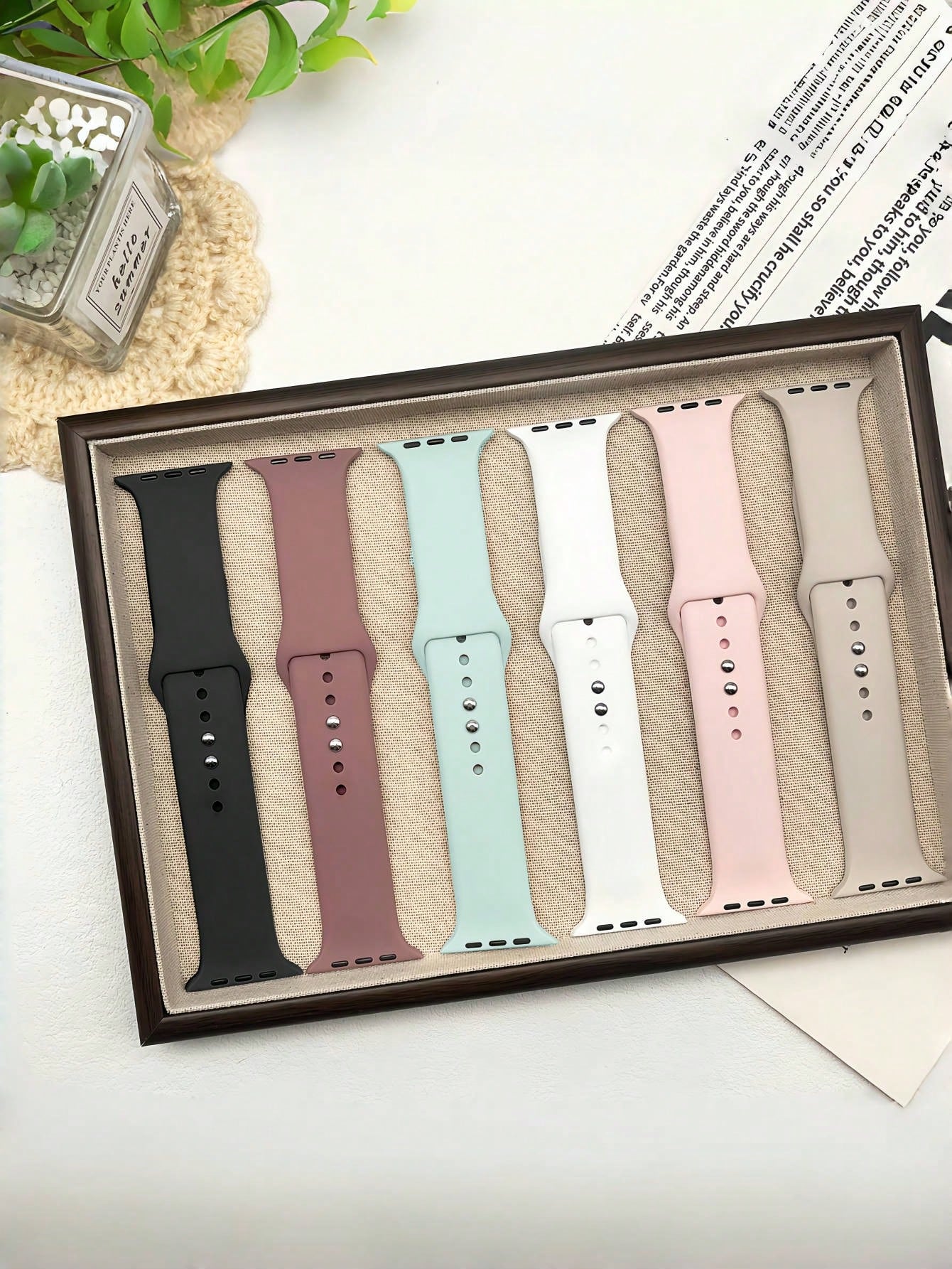 6-Pack Silicone Sport Watch Band for Apple Watch