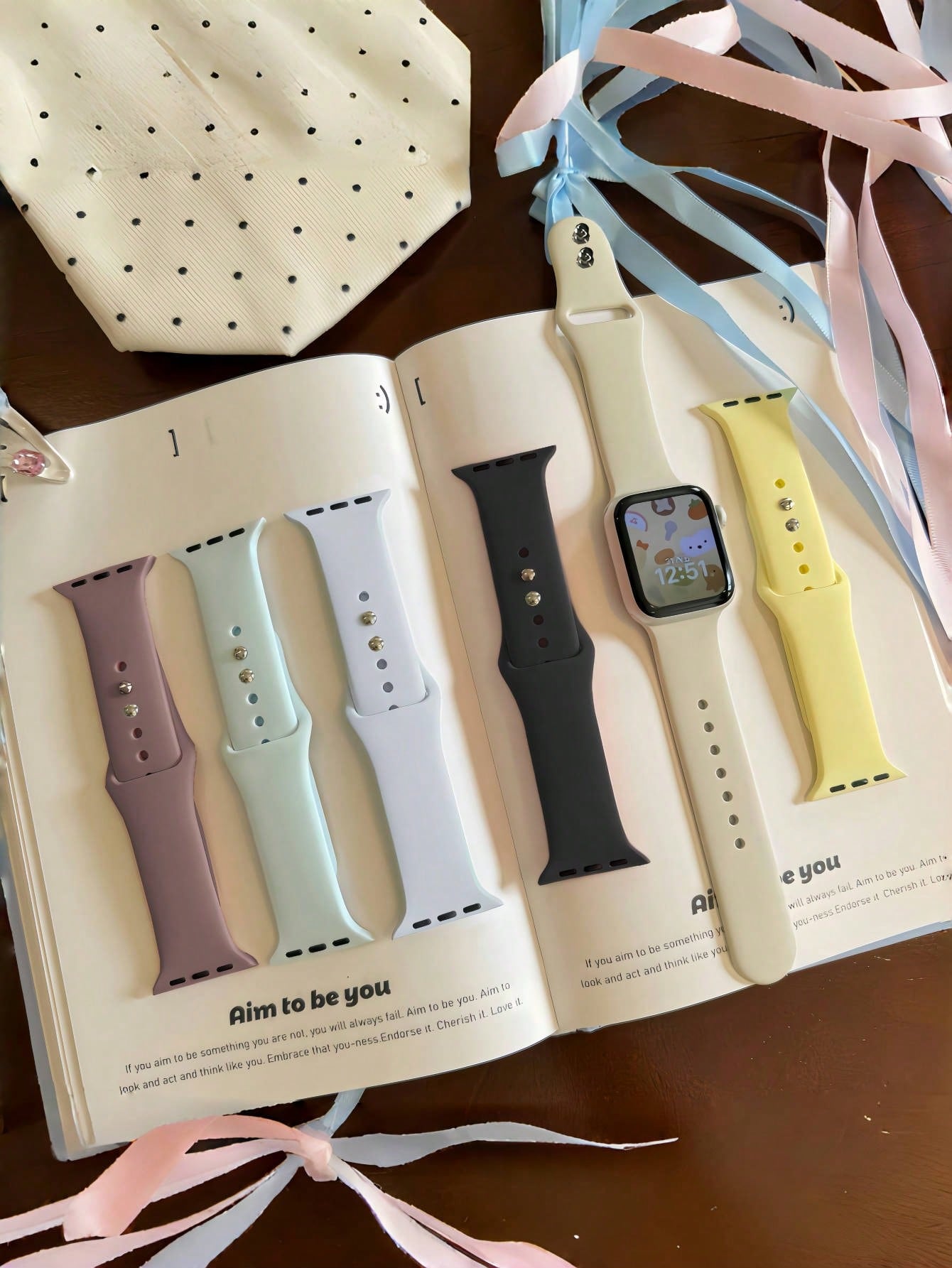 6-Pack Silicone Sport Watch Band for Apple Watch
