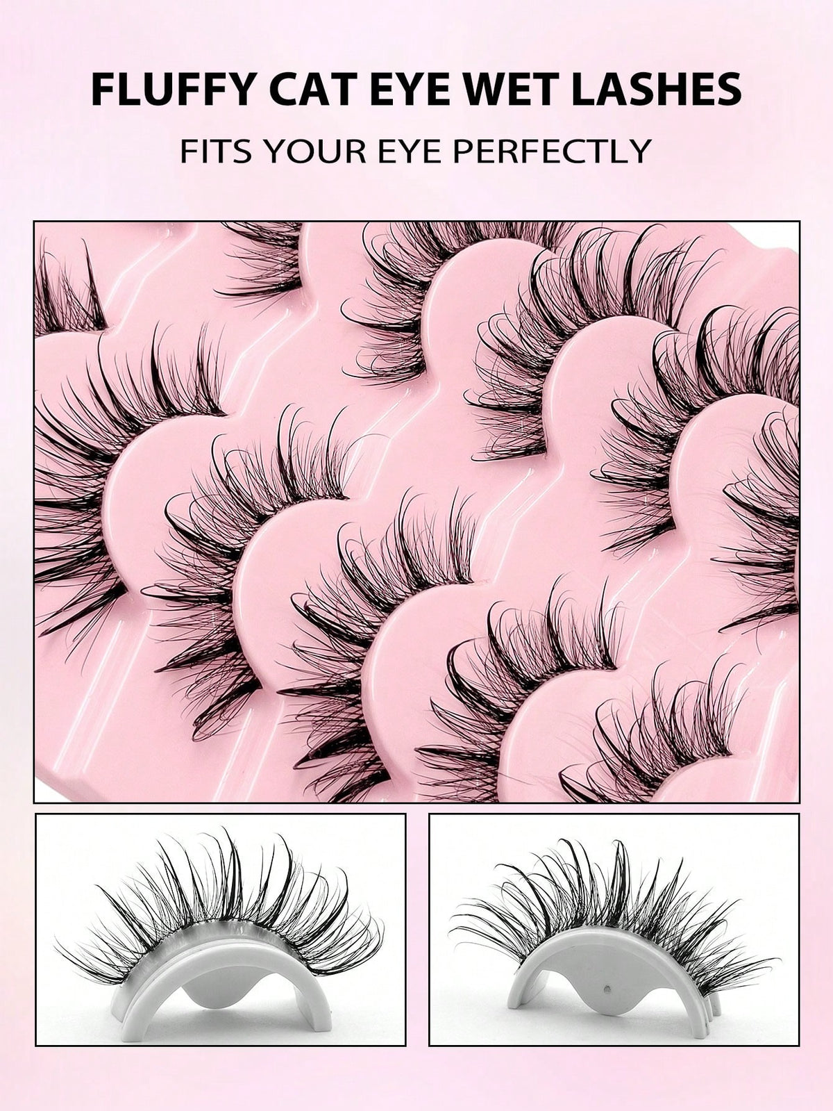 Women's Manga Wispy Wet Look Faux Mink Eyelash Set