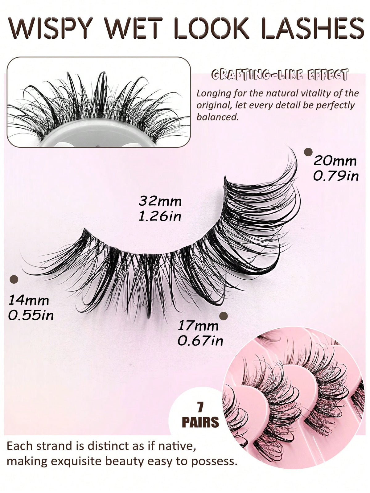 Women's Manga Wispy Wet Look Faux Mink Eyelash Set