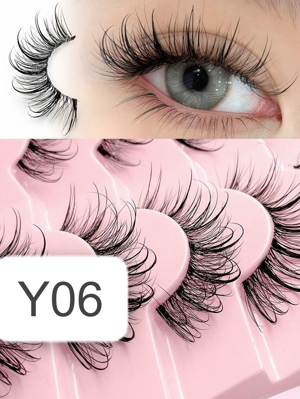 Shein Women's Manga Wispy Wet Look Faux Mink Eyelash Set Code: Y06