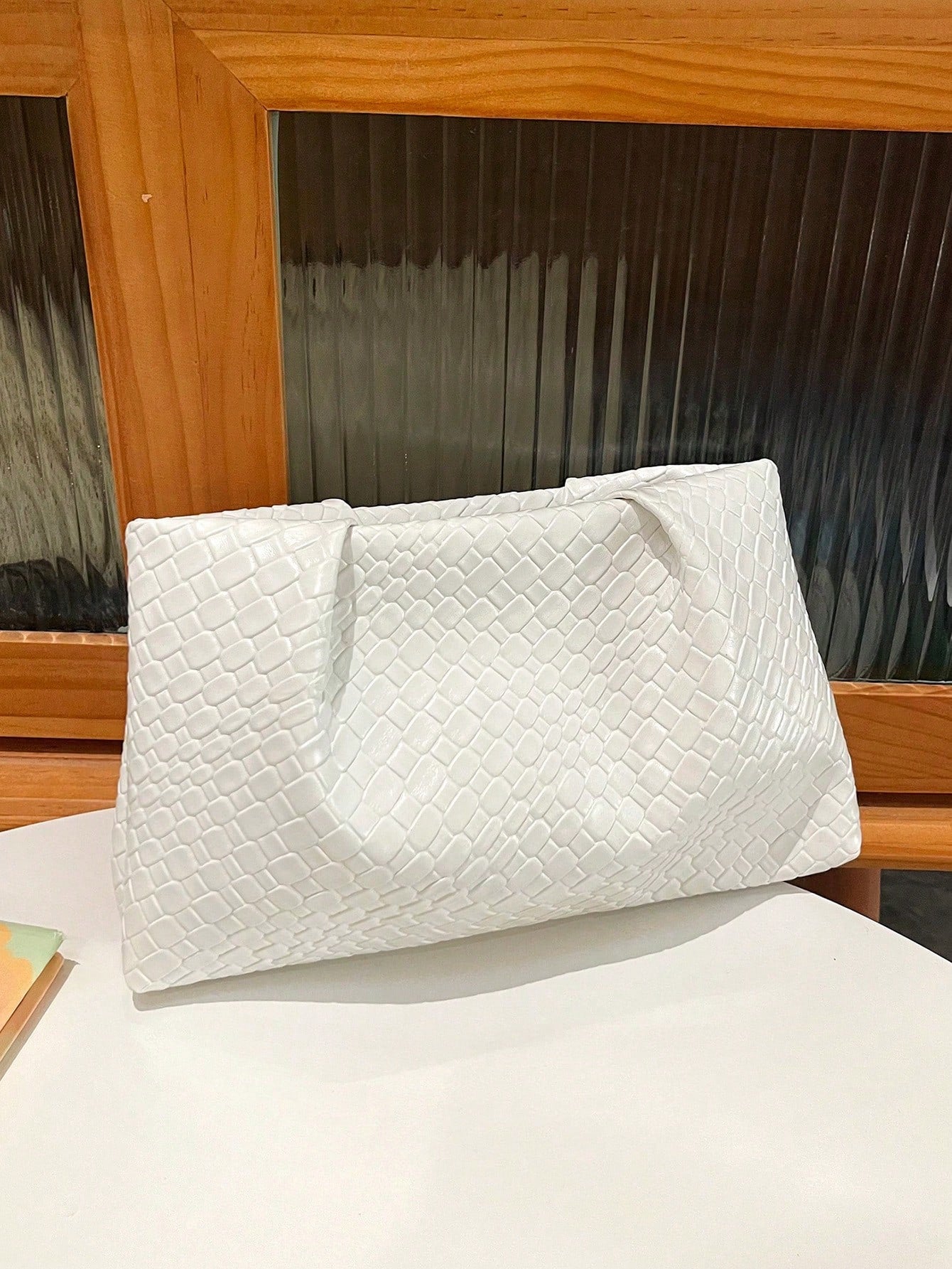 Women's Elegant Pleated Ruched Cloud Envelope Clutch Bag