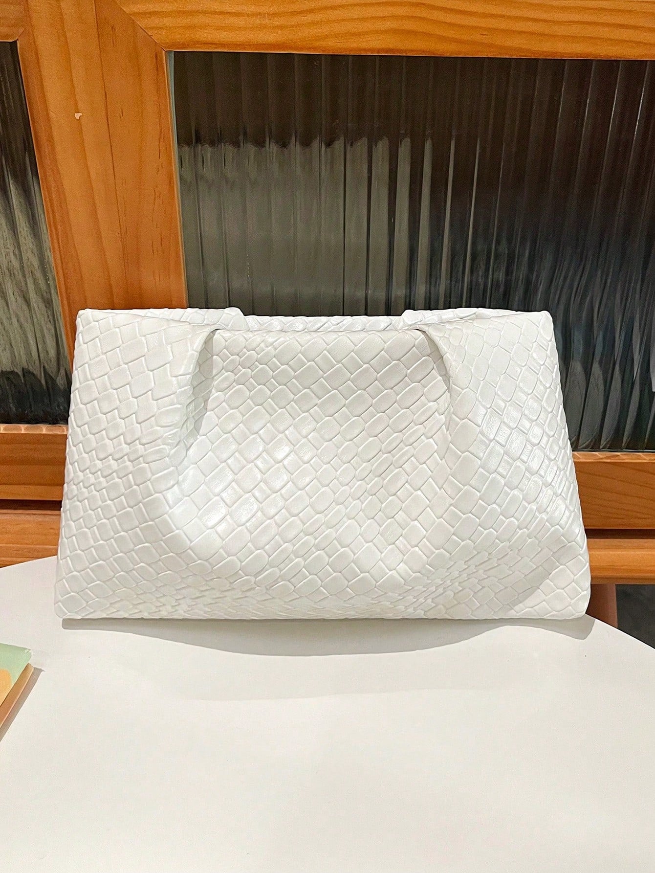 Women's Elegant Pleated Ruched Cloud Envelope Clutch Bag