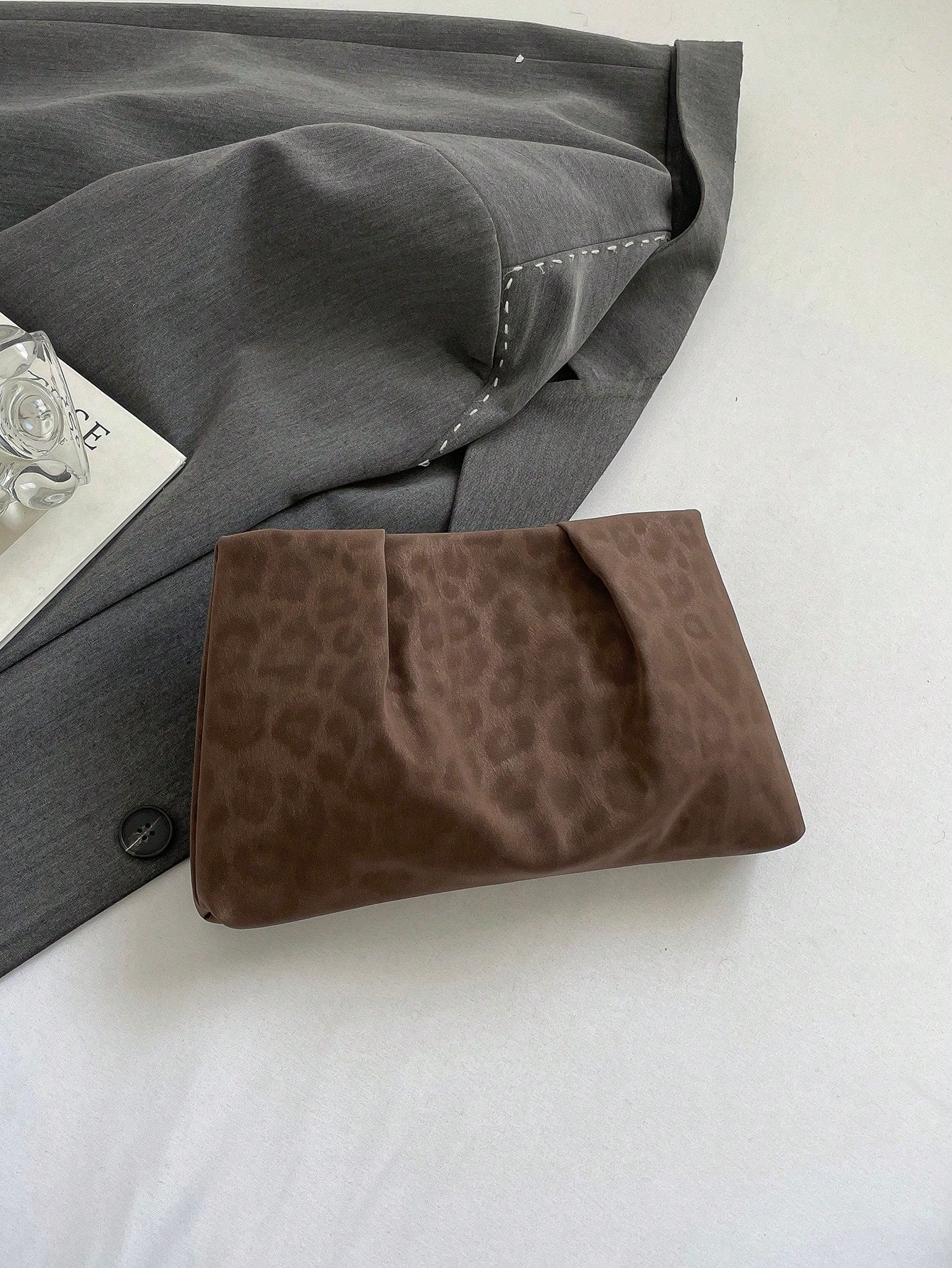 Women's Fashion Pleated Cloud Clutch Cosmetic Bag