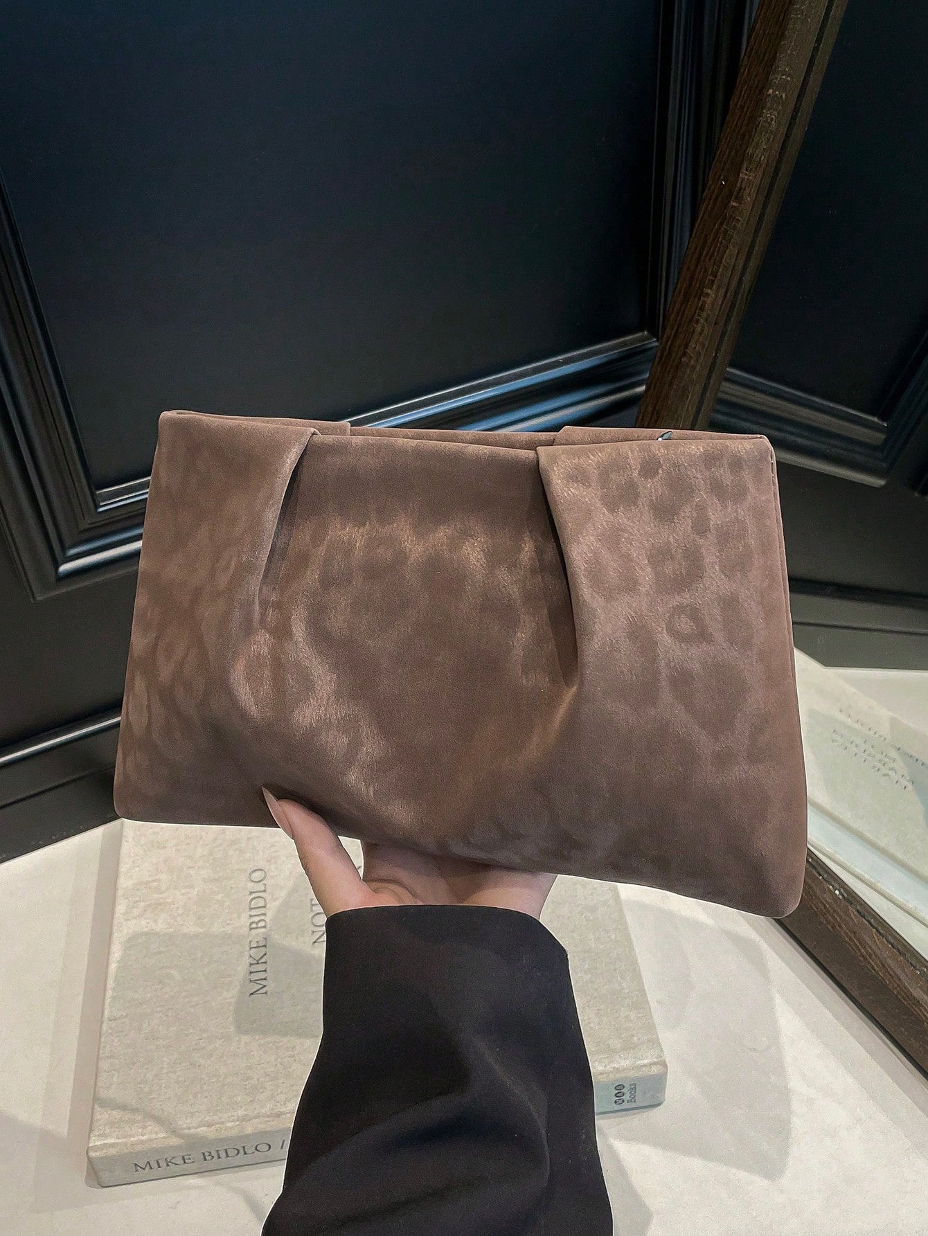 Women's Fashion Pleated Cloud Clutch Cosmetic Bag