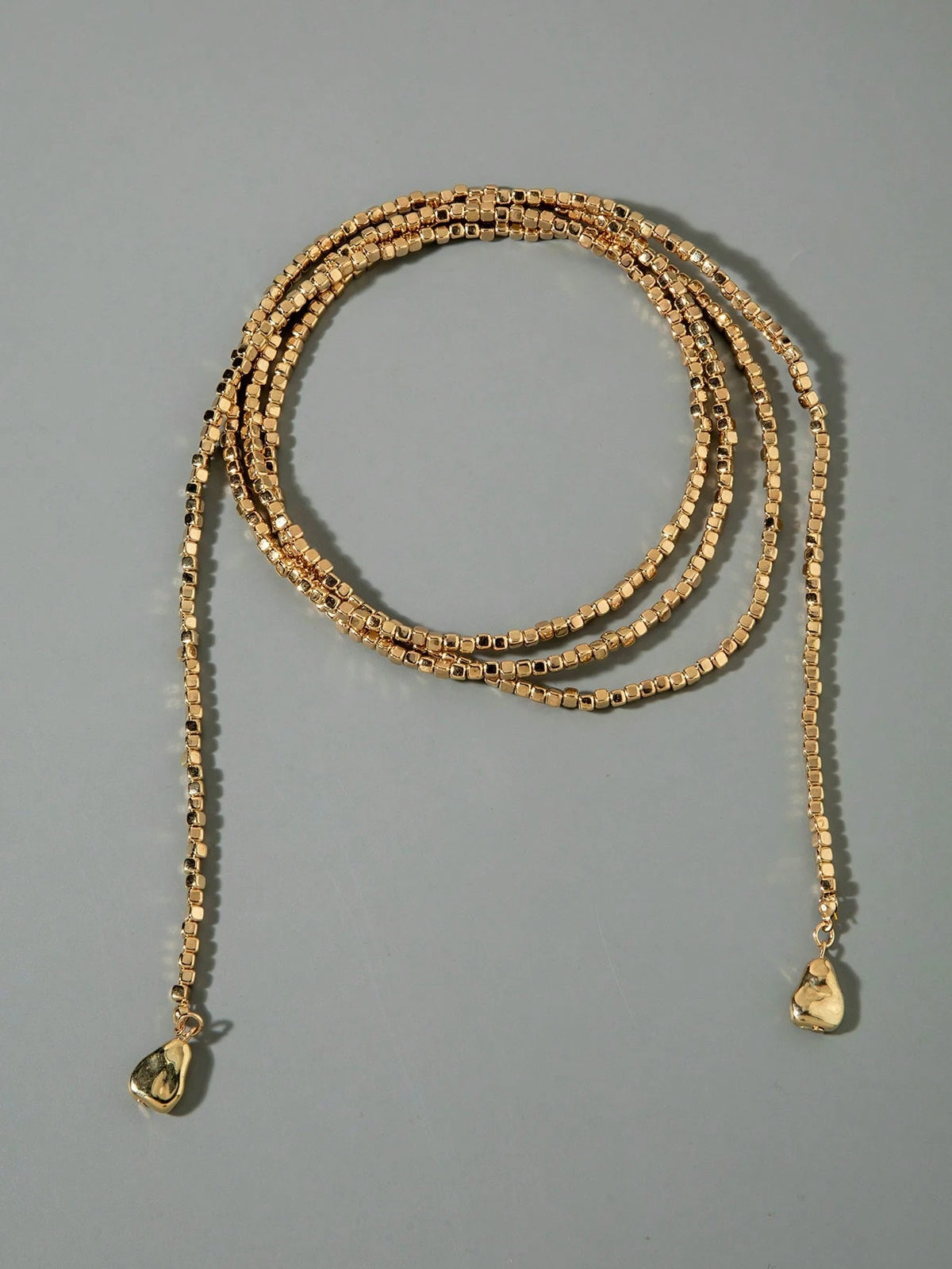 Women's Asymmetric CZ Bead Faux Pearl Choker Necklace