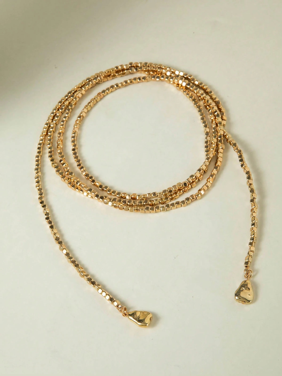 Women's Asymmetric CZ Bead Faux Pearl Choker Necklace