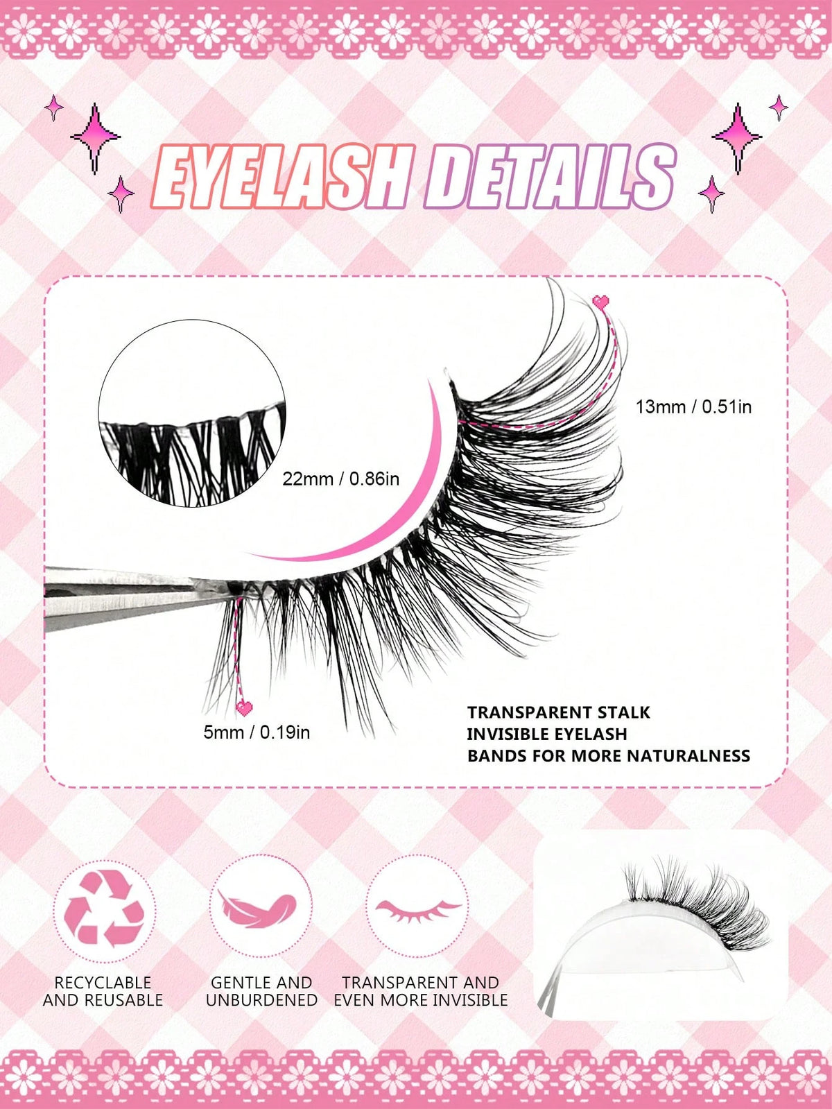 Women's 7 Pairs Cat Eye 3D Faux Mink Half False Eyelashes Set