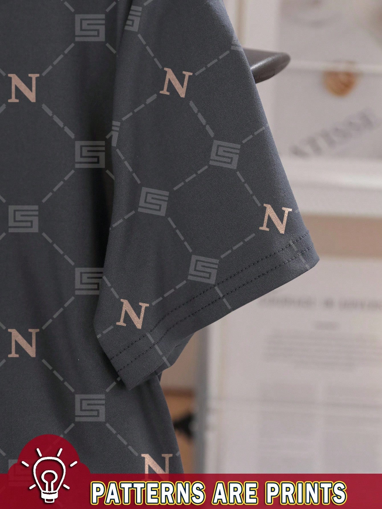 Women's Geometric Graphic Print Round Neck Short Sleeve T-Shirt