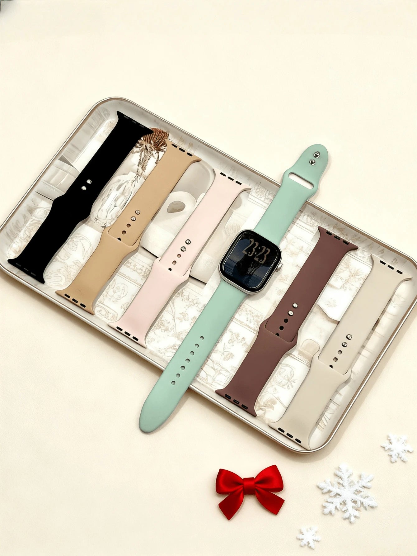 6-Pack Silicone Sport Watch Band for Apple Watch